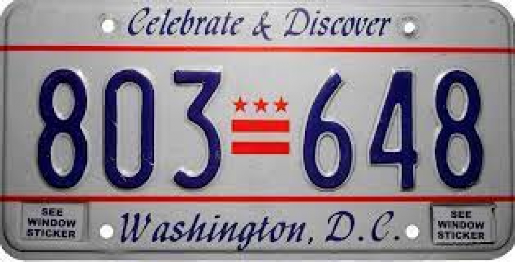 district of columbia license plate lookup